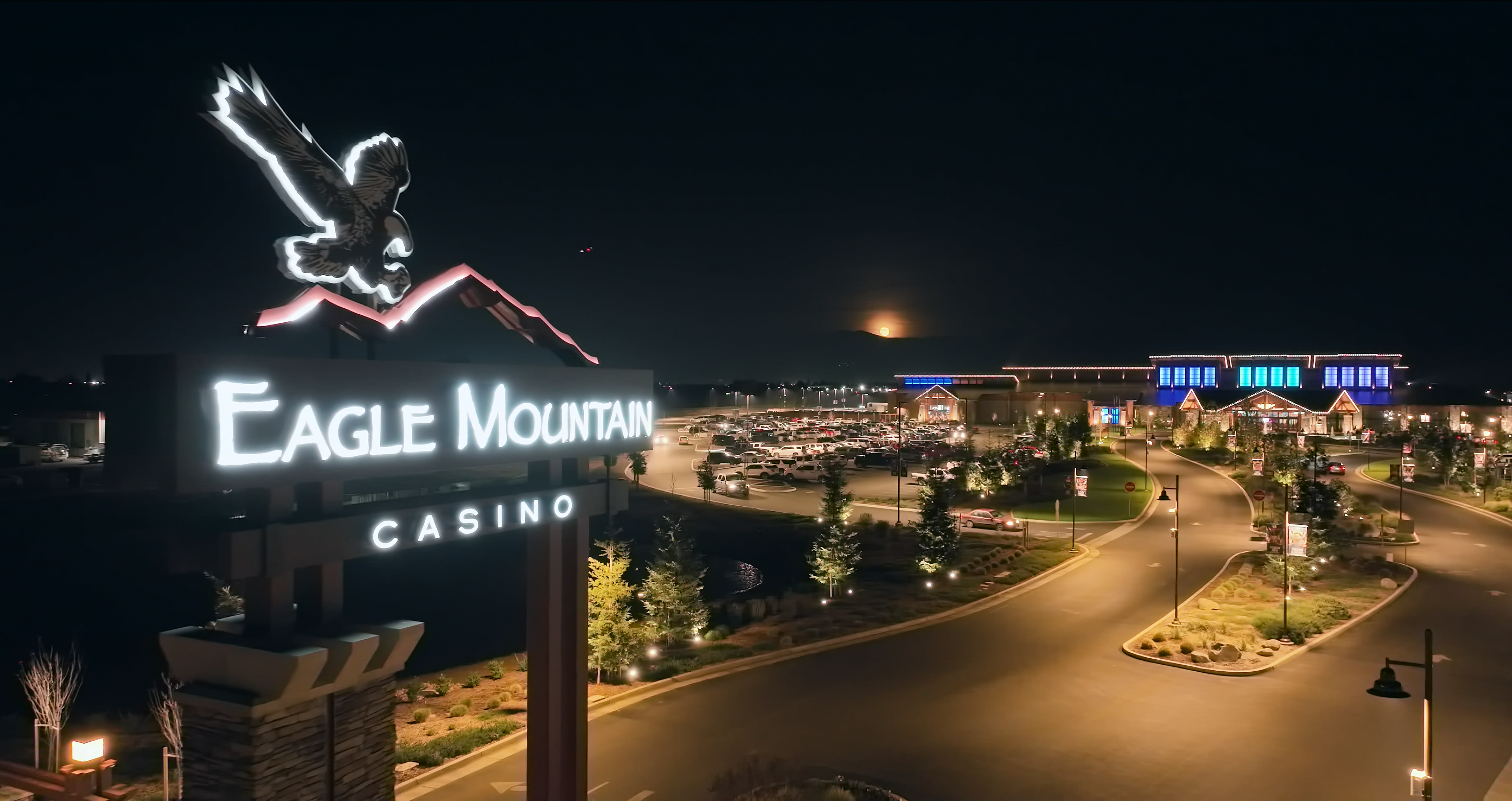 Eagle Mountain Casino at night